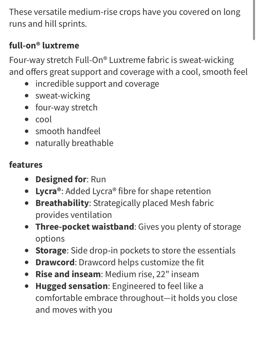 Lululemon Pace Rival Crop 22" - Picture 2 of 8